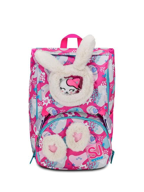 SJGANG PINKFUR GIRL Doppelter Rucksack Strahlendes Blau - Rucksäcke für Schule &amp; Freizeit