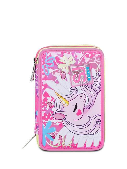 SJGANG UNICORN LED Federmäppchen mit komplettem Schulset SCHWARZ GESTREIFTER WALD - Etuis und Zubehör