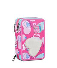 SJGANG PINKFUR GIRL Federm&auml;ppchen mit komplettem Schulset Strahlendes Blau - Etuis und Zubeh&ouml;r - 1