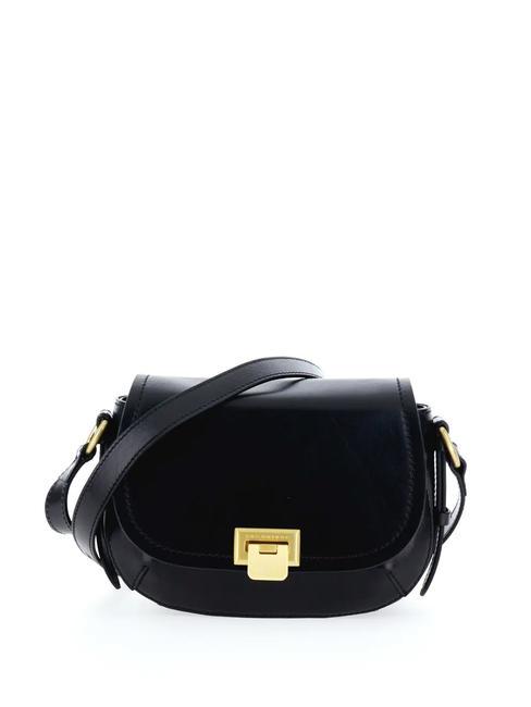 THE BRIDGE FEDERICA  Mini-Umhängetasche aus Leder Schwarzes Gold - Harte Trolleys
