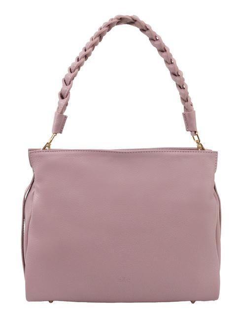 LESAC BIANCOSPINO  Umhängetasche mit Schultergurt aus Leder tausendjähriges Rosa - Damentaschen
