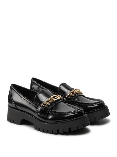 GUESS ALMOSTY Mokassin mit G-Kette SCHWARZ - Damenschuhe