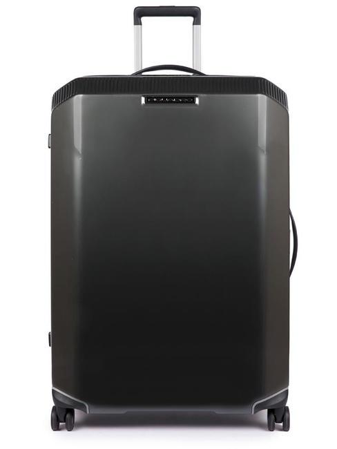 PIQUADRO BOLD Extra großer Trolley Schwarz - Harte Trolleys