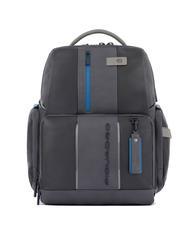 PIQUADRO Rucksack URBAN FAST-CHECK, 15,6-Zoll-PC-Halterung, aus Leder - PC-Rucks&auml;cke