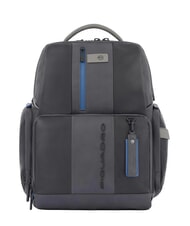 PIQUADRO Rucksack URBAN FAST-CHECK, 15,6-Zoll-PC-Halterung, aus Leder - PC-Rucks&auml;cke