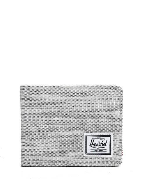 HERSCHEL ROY Geldbörse HELLGRAUER KREUZSCHLACH / WEISS RU - Brieftaschen Herren
