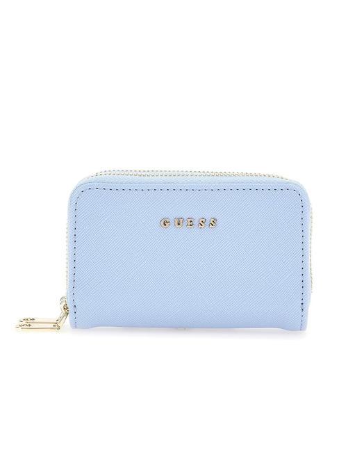 GUESS DOUBLE ZIP Geldbörse mit Saffiano-Print HIMMEL - Brieftaschen Damen