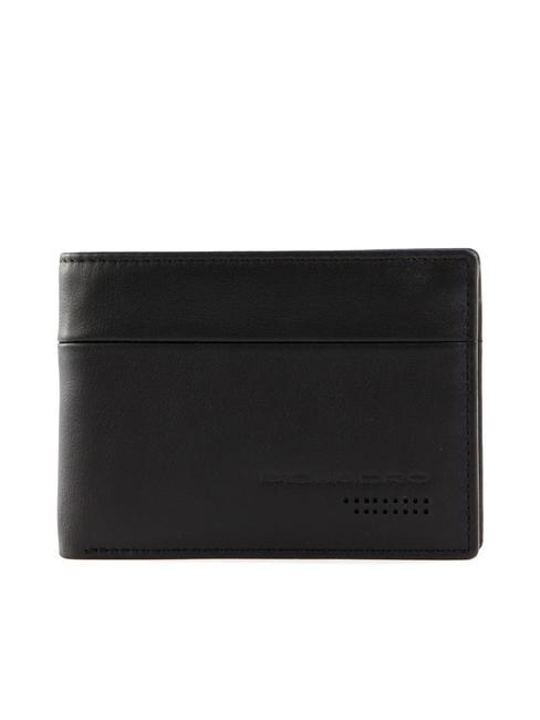 PIQUADRO URBAN Geldbörse mit Überschlag, aus Leder Schwarz - Brieftaschen Herren