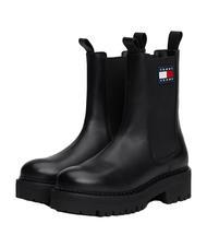 TOMMY HILFIGER TOMMY JEANS Urban Chelsea Stiefeletten aus Leder SCHWARZ - Damenschuhe - 1