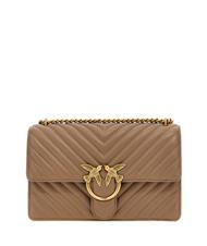 PINKO CLASSIC LOVE ONE Tasche aus Nappaleder - Damentaschen