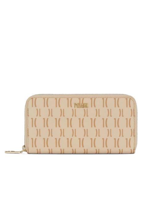 ALVIERO MARTINI PRIMA CLASSE MONOGRAM  Mittelgroße Geldbörse mit umlaufendem Reißverschluss Creme - Brieftaschen Damen