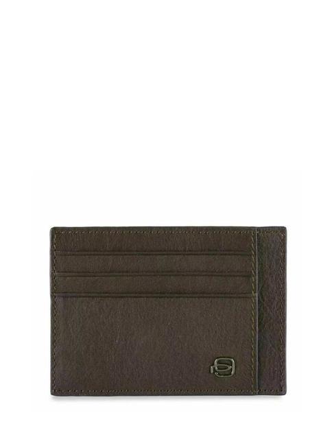 PIQUADRO BLACK SQUARE Flaches Kartenetui aus Leder dunkelhaarig - Brieftaschen Herren