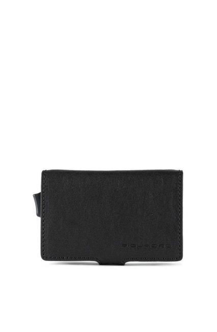 PIQUADRO BLACK SQUARE Kartenhalter aus Leder Schwarz - Brieftaschen Damen