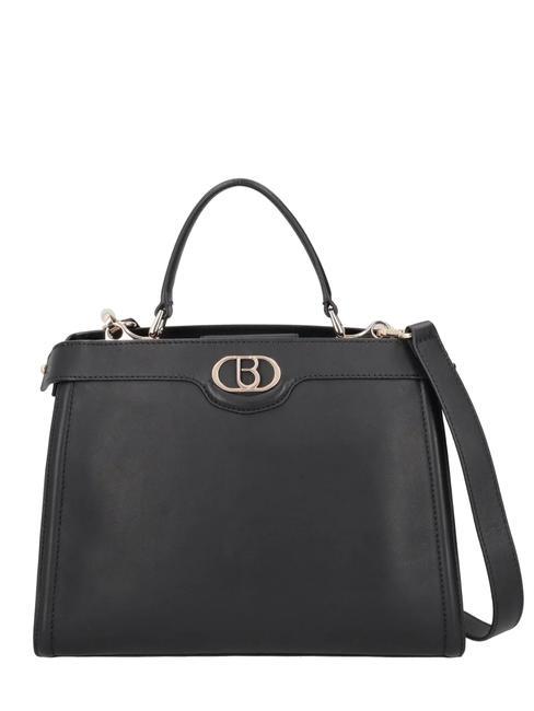 TOSCA BLU ASPEN Lederhandtasche mit Schultergurt Schwarz - Damentaschen