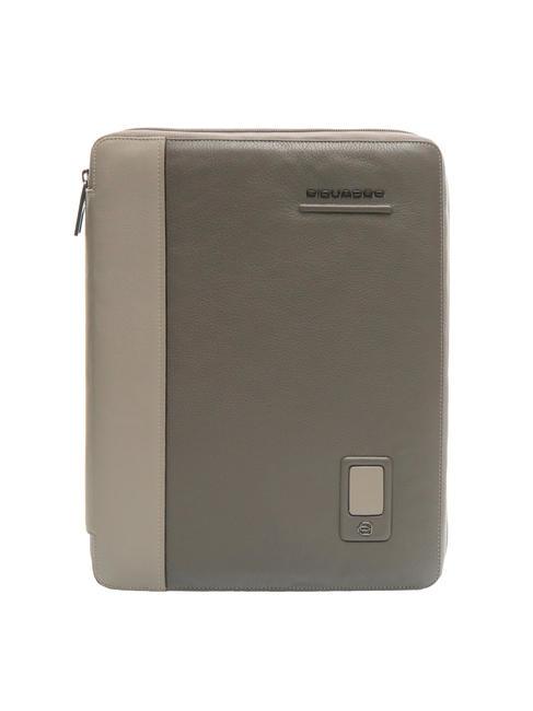 PIQUADRO AKRON Klemmbrett aus Leder GRAU - Tablettmappe &amp; Organizer