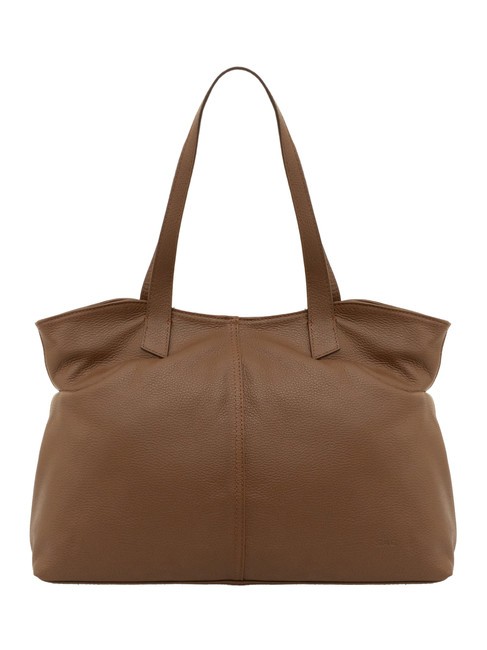 LESAC MARTINA Dollar-Shopper-Tasche aus Leder verbrannt - Damentaschen