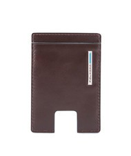 PIQUADRO CAMPIONARIO - BLUE SQUARE  Flaches Kartenetui aus Leder MAHAGONI - Brieftaschen Herren - 1