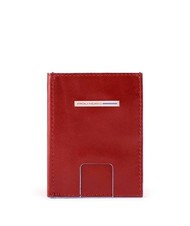 PIQUADRO CAMPIONARIO - BLUE SQUARE Kreditkartenetui aus Leder ROT - Brieftaschen Herren - 1