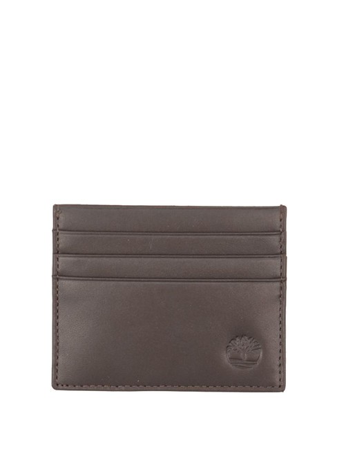 TIMBERLAND TB Flaches Kartenetui aus Leder dunkelbraun - Brieftaschen Herren