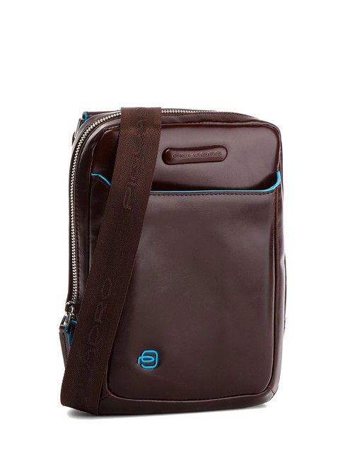 PIQUADRO Bürste BLUE SQUARE, Tablet-Halter, aus Leder MAHAGONI - Umhängetaschen Herren