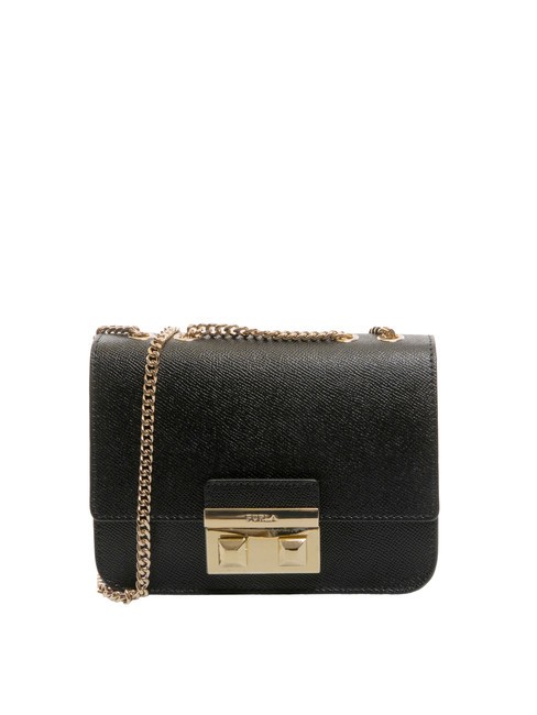 FURLA BELLA  Mini-Umhängetasche aus Leder Schwarz - Damentaschen