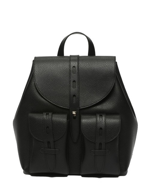 FURLA GARDENIA Lederrucksack mit Keria-Print Schwarz - Damentaschen
