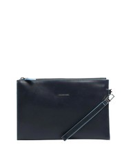 PIQUADRO BLUE SQUARE Flache Clutch aus Leder - Damentaschen