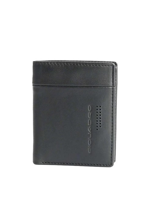 PIQUADRO URBAN  Vertikale Lederbrieftasche Schwarz - Brieftaschen Herren