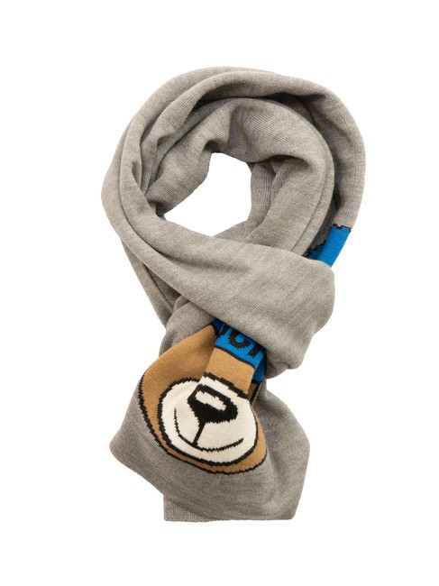 MOSCHINO MAXI TEDDY Schal aus Wollmischung hellgrau - Schals