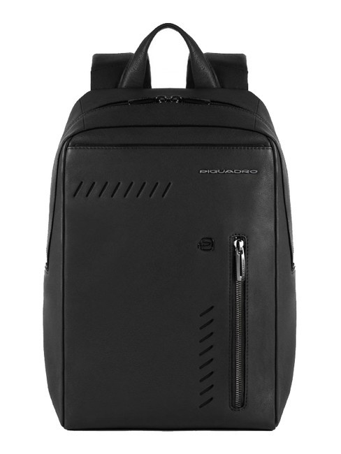 PIQUADRO NABUCCO Lederrucksack für iPad Pro 12,9". Schwarz - PC-Rucksäcke
