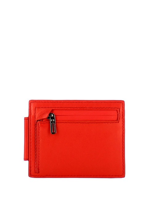 PIQUADRO URBAN Kreditkartenetui aus Leder mit Reißverschluss ROT - Brieftaschen Herren