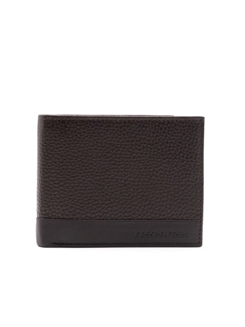 ROCCOBAROCCO ROBERT 8-cc-Geldbörse aus strukturiertem Leder dunkelbraun - Brieftaschen Herren