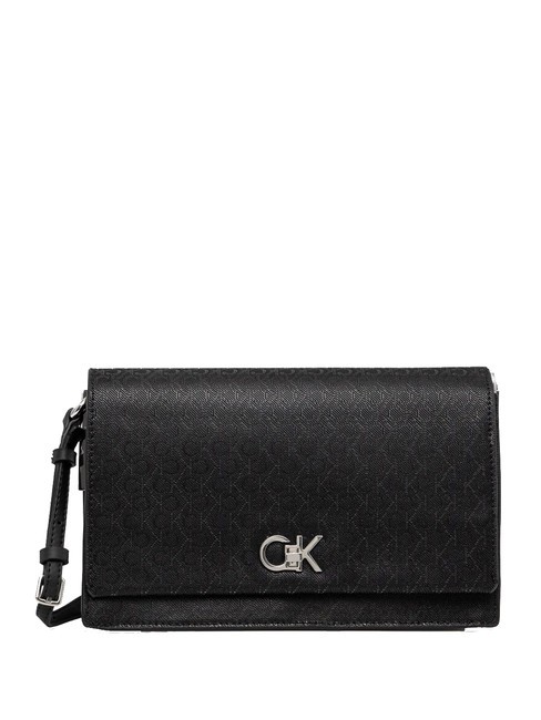CALVIN KLEIN CK ELONGATED Umhängetasche Schwarzmono - Damentaschen