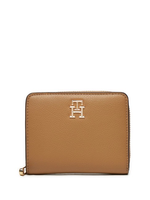 TOMMY HILFIGER TH SOFT LOGOTAPE Mittelgroße Geldbörse mit umlaufendem Reißverschluss Safari-Leinwand - Brieftaschen Damen