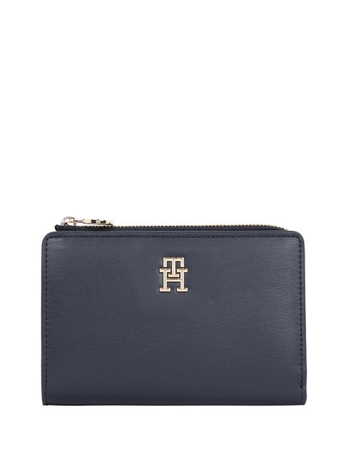 TOMMY HILFIGER TH DISTINCT Schlanke Geldbörse Raum blau - Brieftaschen Damen