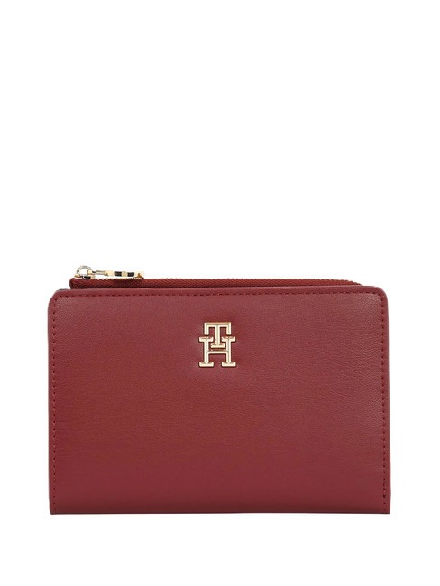 TOMMY HILFIGER TH DISTINCT Schlanke Geldbörse Himbeertrüffel - Brieftaschen Damen