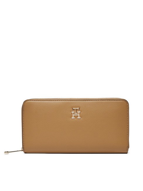 TOMMY HILFIGER TH SOFT LOGOTAPE Portemonnaie mit umlaufendem Reißverschluss Safari-Leinwand - Brieftaschen Damen