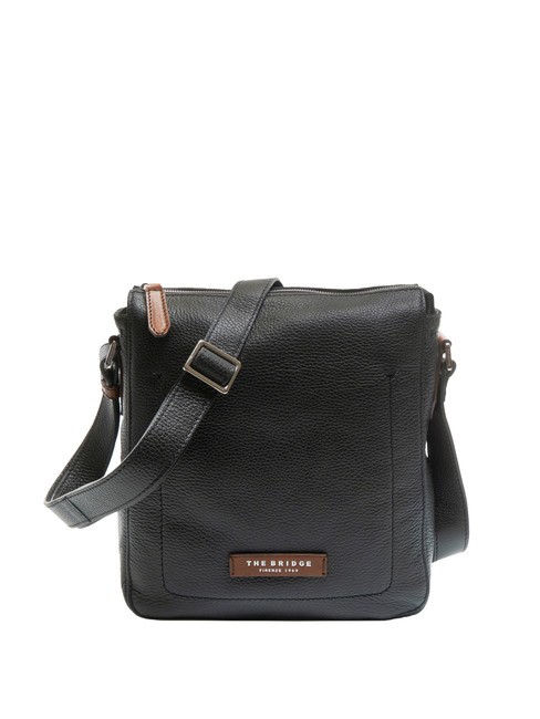 THE BRIDGE PLUMIXO Ledertasche schwarz/braun 14 abb. Ruthenium oder Palladium - Umhängetaschen Herren