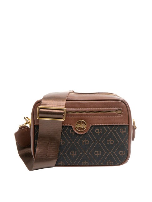 ROCCOBAROCCO FRIDA Kameratasche aus Jacquard Schokolade - Damentaschen