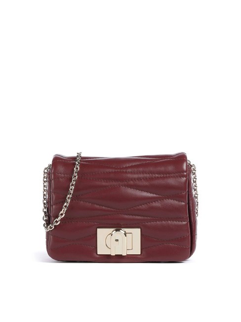 FURLA 1927 Mini-Schultertasche aus Leder Rote Johannisbeere - Damentaschen