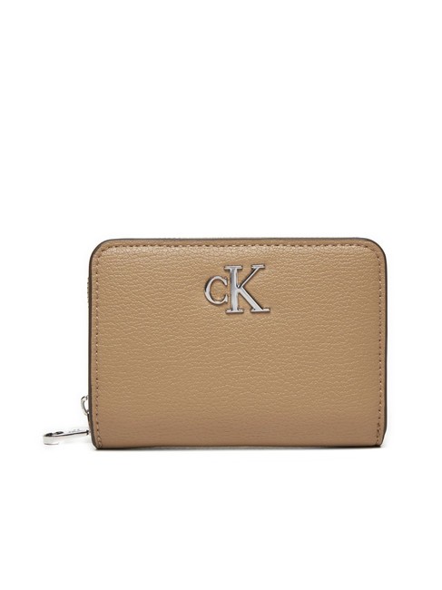 CALVIN KLEIN CK JEANS MINIMAL MONOGRAM  Mittelgroße Geldbörse mit umlaufendem Reißverschluss Geschirr - Brieftaschen Damen