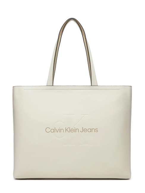 CALVIN KLEIN SCULPTED Tote Schultertasche Tofu - Damentaschen