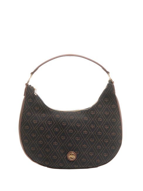 ROCCOBAROCCO FRIDA Hobo-Tasche aus Jacquard Schokolade - Damentaschen