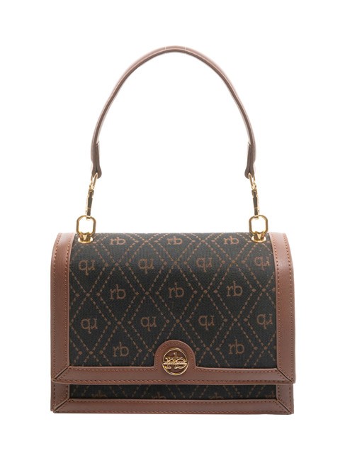 ROCCOBAROCCO FRIDA Tasche mit Klappe und Schultergurt Schokolade - Damentaschen