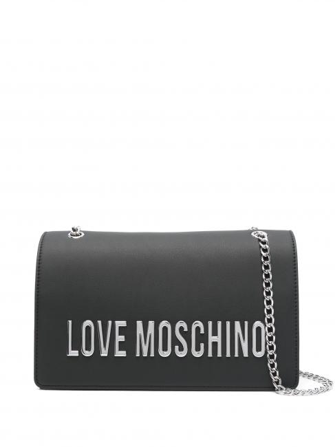 LOVE MOSCHINO LETTERING Schulter-/Umhängetasche Schwarz Schwarz - Damentaschen