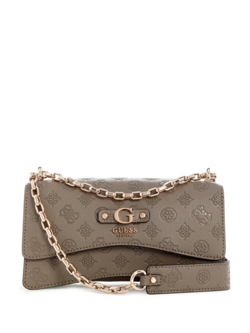 GUESS GERTY Wandelbare Tasche mit Klappe dunkles Taupe - Damentaschen