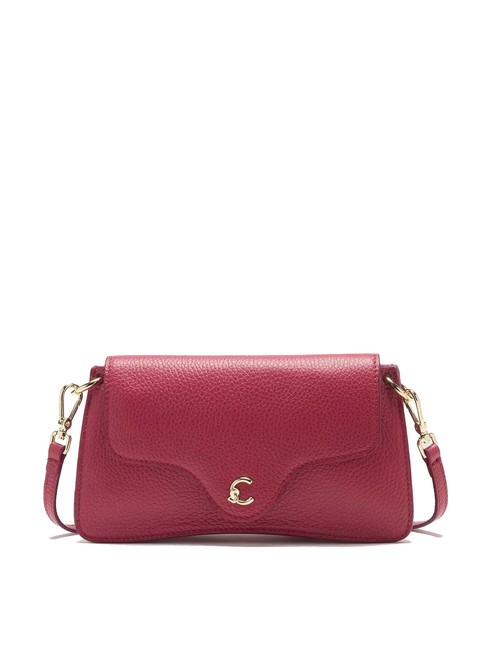 COCCINELLE C-ME Tasche aus gehämmertem Leder mit Klappe Sangria - Damentaschen