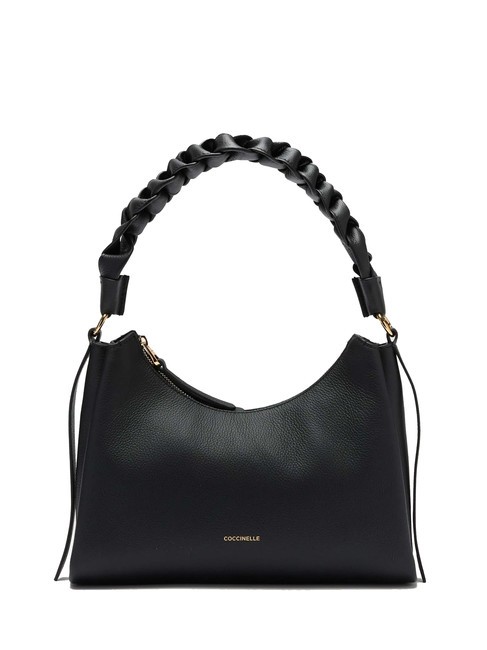 COCCINELLE BOHEME GRANA DOUBLE Mittelgroße Ledertasche noir/cuir - Damentaschen
