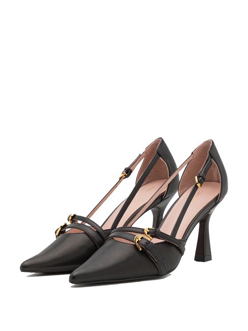 COCCINELLE FERNANDA Lederpumps mit Riemen Schwarz - Damenschuhe