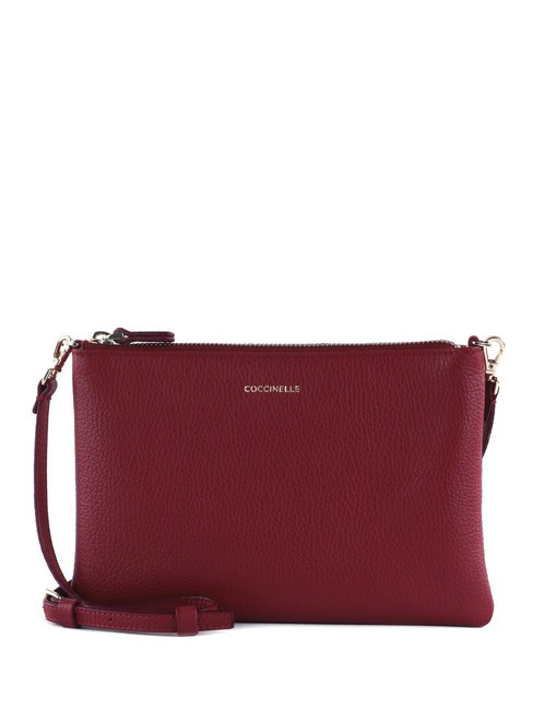 COCCINELLE BEST CROSSBODY Minitasche aus Leder Sangria - Damentaschen